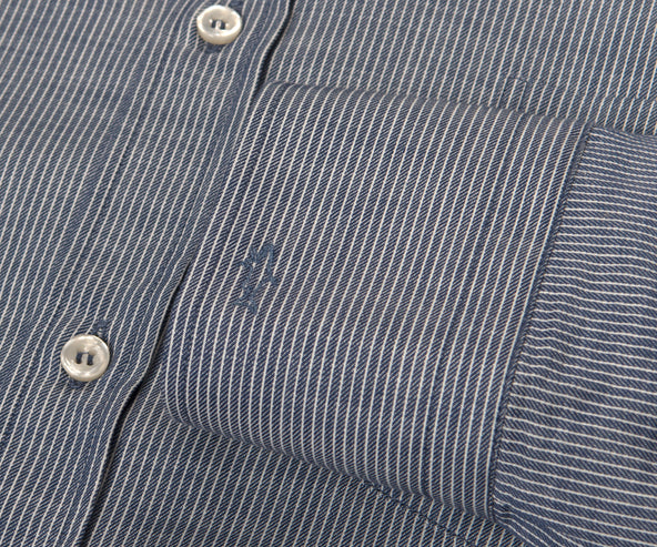 Paul & Shark Fine Striped Shirt LS Navy/White
