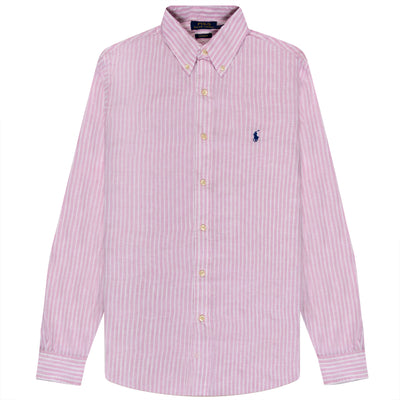 Polo Ralph Lauren Striped Linen Shirt Multi/Pink