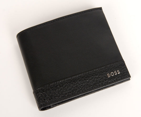 HUGO BOSS Gavin Grained Leather Wallet Black
