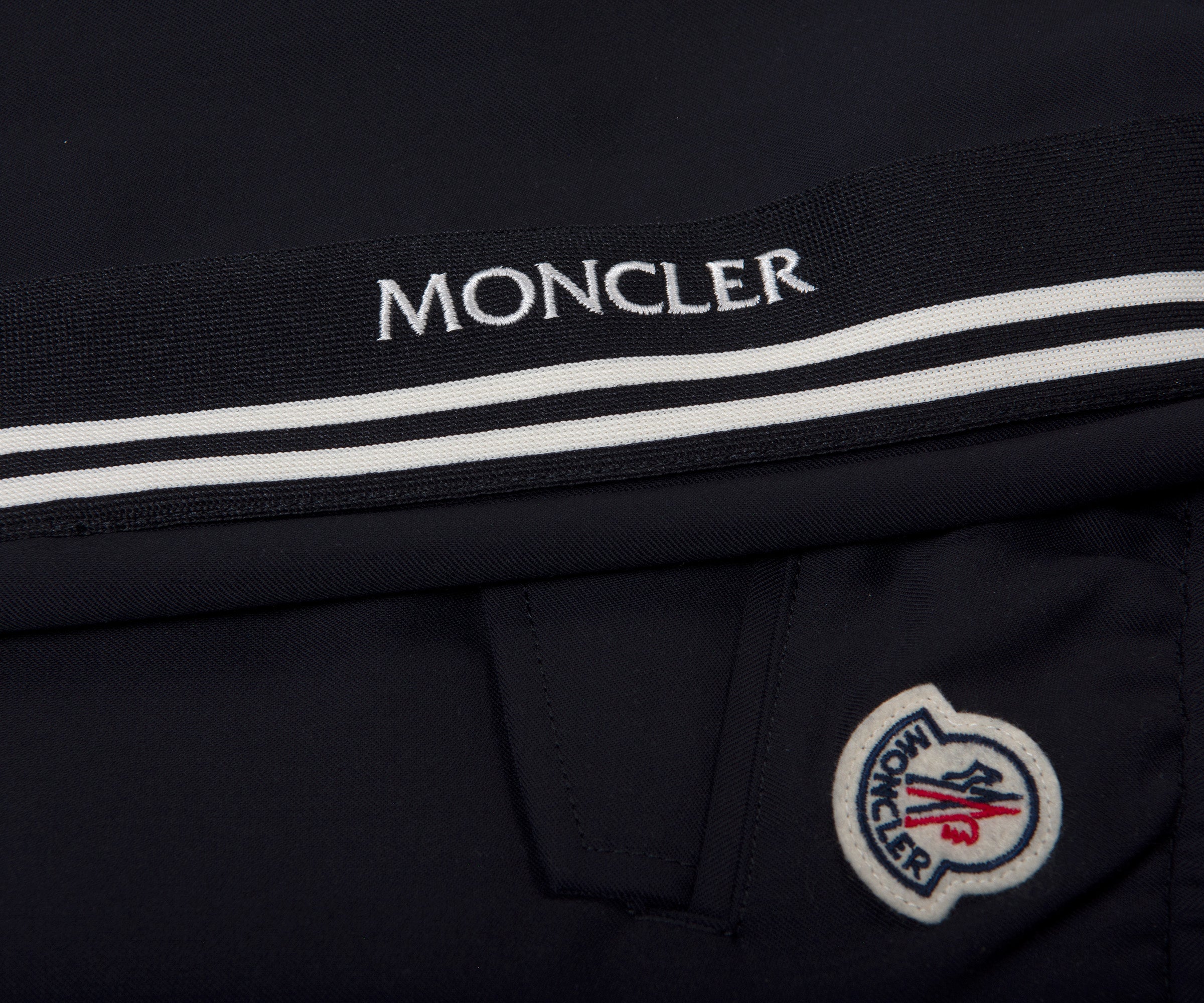Moncler Side Tape Joggers Black