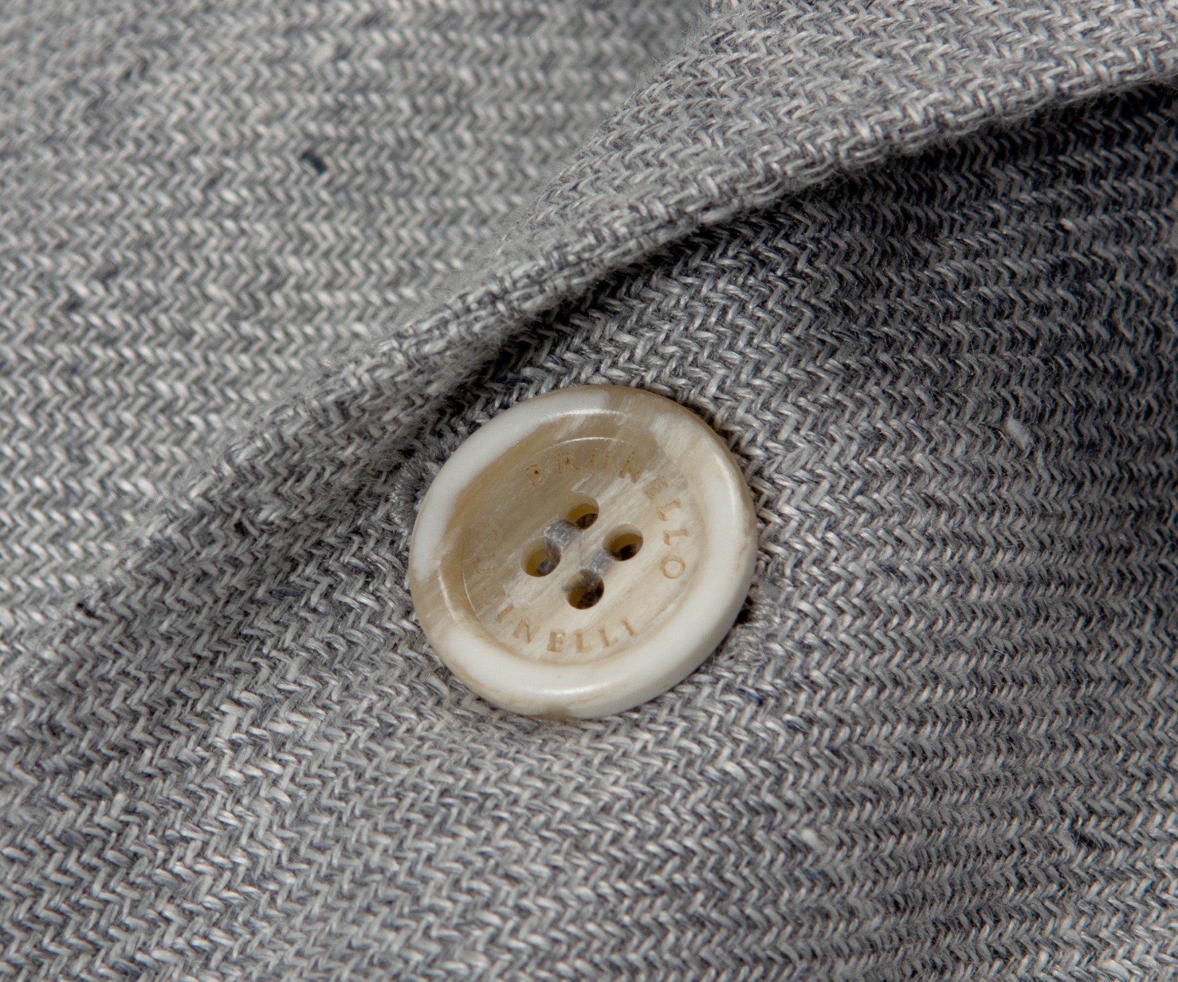 BRUNELLO CUCINELLI Textured Linen SB Blazer Grey