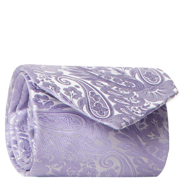 Eton Paisley Printed Silk Tie Purple