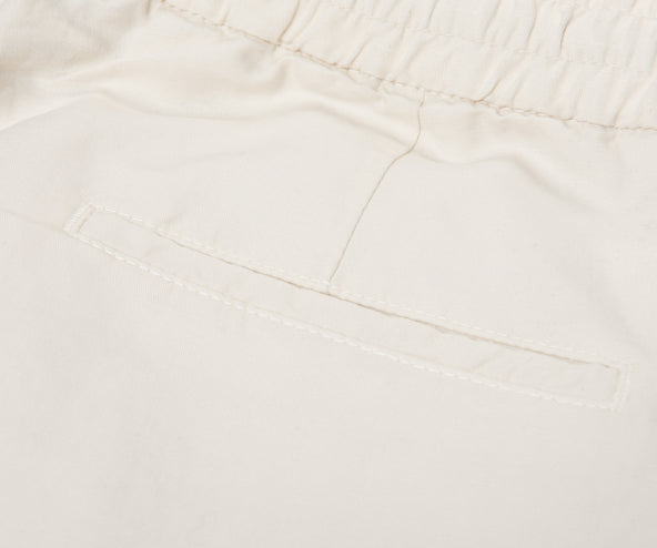 BRUNELLO CUCINELLI Drawstring Cotton Trousers White