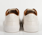Moncler Monclub Stitched Leather Trainer Off-White