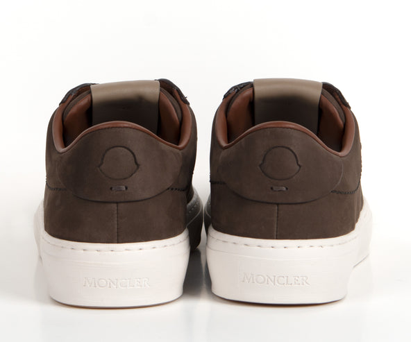 Moncler Monclub Stitched Suede Trainer Brown