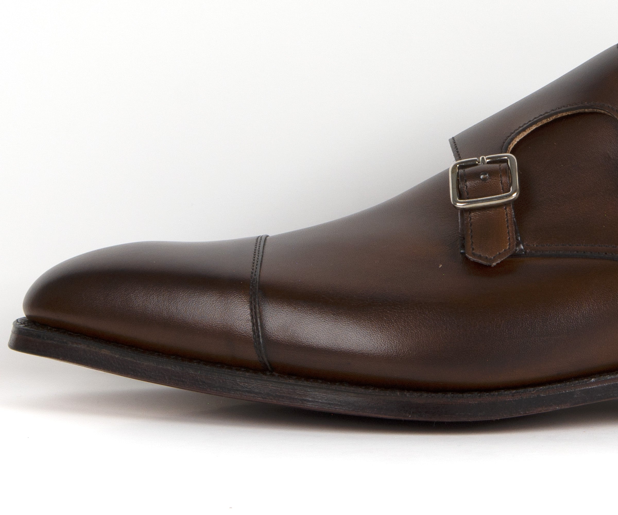 Crockett & Jones Lowndes Double Monk Strap Calf Leather Shoe Dark Brown