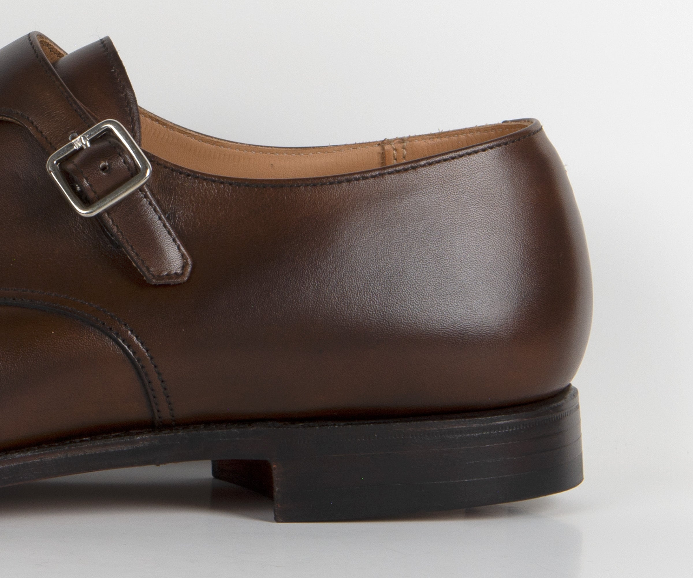 Crockett & Jones Lowndes Double Monk Strap Calf Leather Shoe Dark Brown