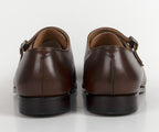 Crockett & Jones Lowndes Double Monk Strap Calf Leather Shoe Dark Brown