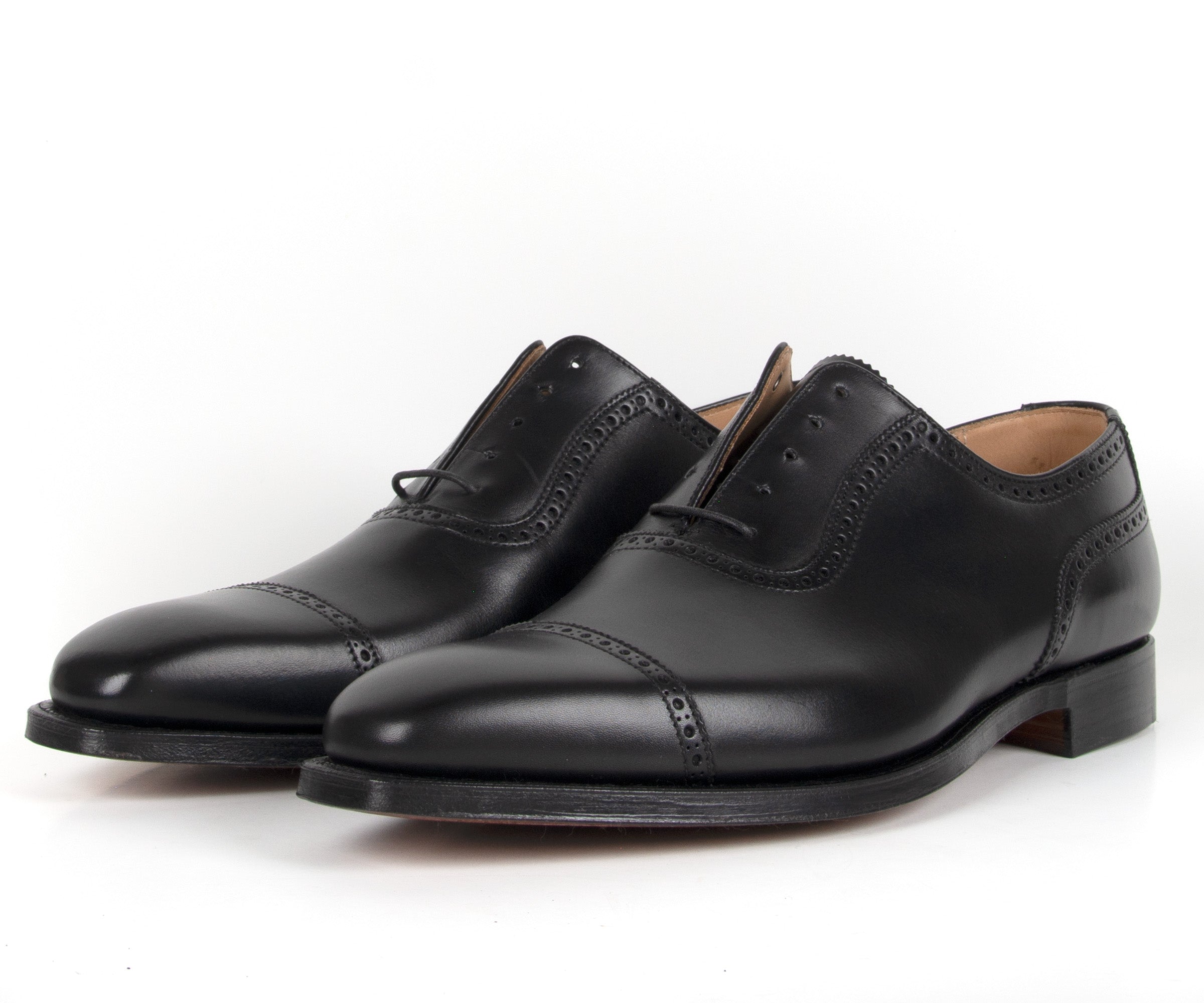 Crockett & Jones Westbourne Punched Toe cap Shoe Black