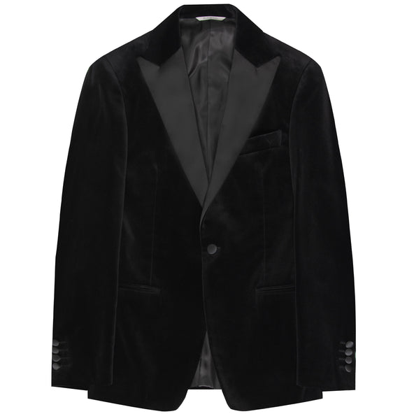 Canali Velvet Single Button Dinner Jacket Black