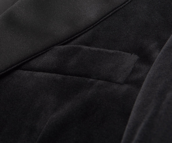Canali Velvet Single Button Dinner Jacket Black