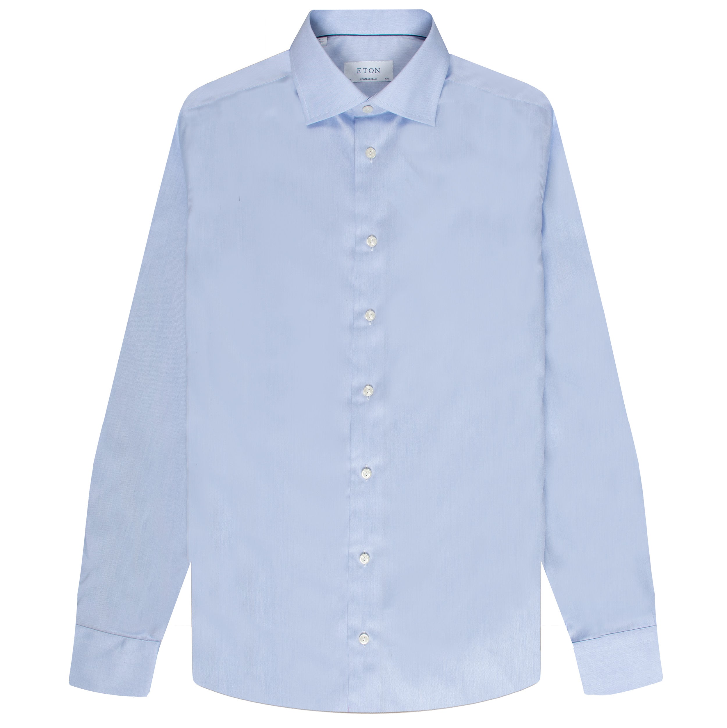 Eton Contemporary Fit Plain Formal Shirt Blue