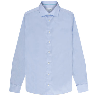 Eton Contemporary Fit Plain Formal Shirt Blue