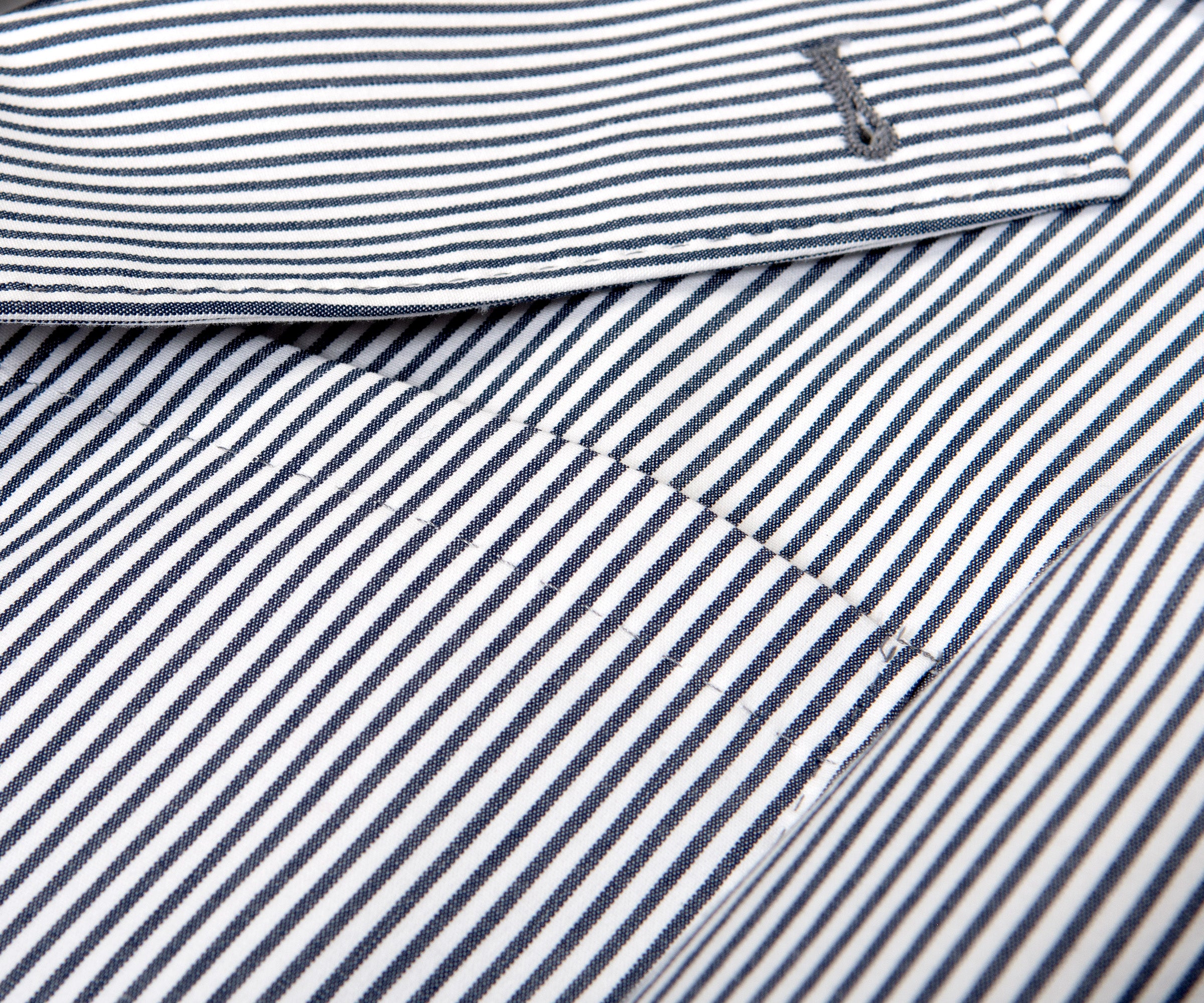 BRUNELLO CUCINELLI Striped Comfort Cotton Suit Blue