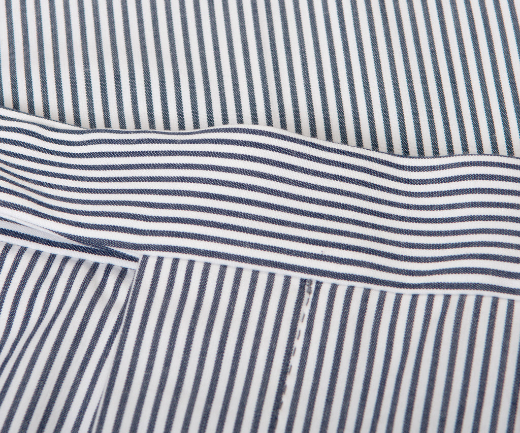 BRUNELLO CUCINELLI Striped Comfort Cotton Suit Blue