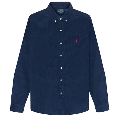 Polo Ralph Lauren Slim Fit Corduroy Shirt Newport Navy