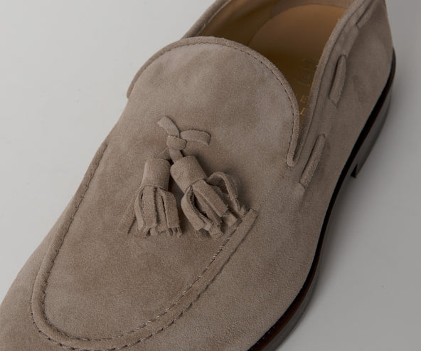 BRUNELLO CUCINELLI Suede Tassel Loafers Brown