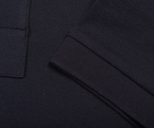 Moncler Mini Text Logo SS Polo Navy