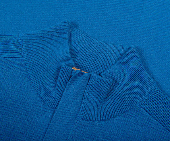 HUGO BOSS Loberto 1/4 Zip Knit Medium Blue