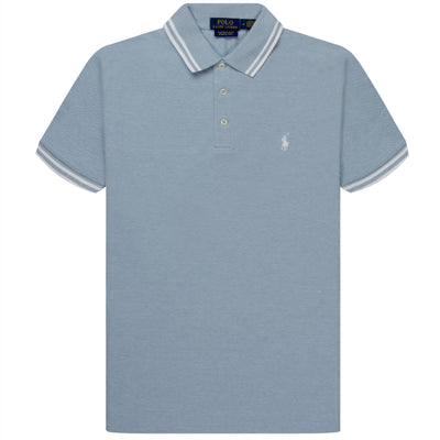 Polo Ralph Lauren Stretch Mesh Detailed Collar Polo Sky Blue
