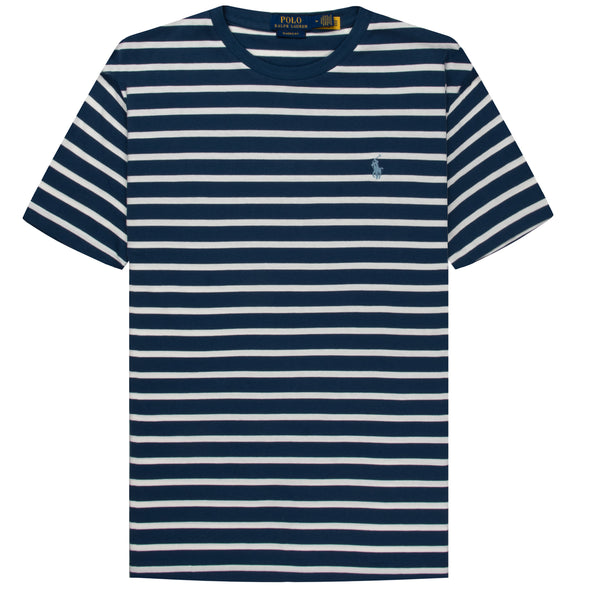 Polo Ralph Lauren Jersey Crew neck Striped T-Shirt Navy/White