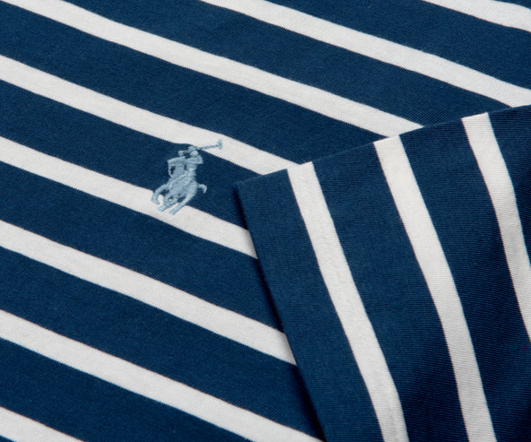 Polo Ralph Lauren Jersey Crew neck Striped T-Shirt Navy/White