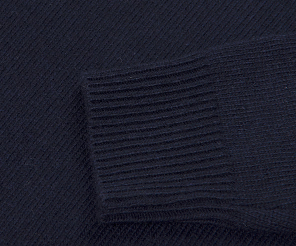 Stone Island Lambswool Crew Neck Knit Navy