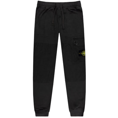Stone Island Patched Leg Detailed Joggers Black