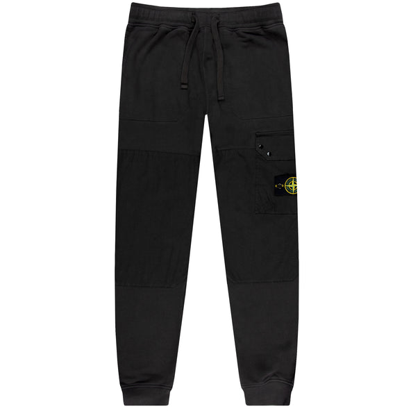 Stone Island Patched Leg Detailed Joggers Black