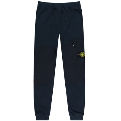 Stone Island Patched Leg Detailed Joggers Navy