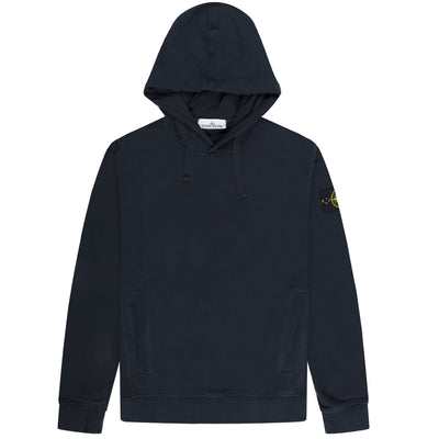 Stone Island Popover Hooded Sweatshirt Navy