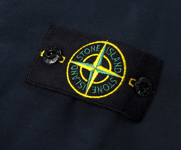 Stone Island Popover Hooded Sweatshirt Navy