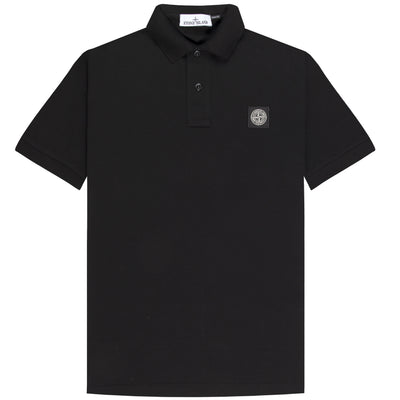 Stone Island Box Logo Polo Black