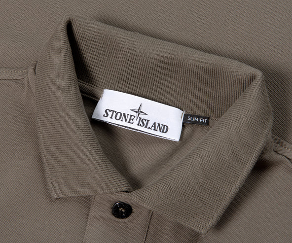 Stone Island Box Logo Polo Walnut