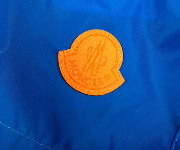 Moncler Nylon Jacquard Logo Swim Shorts Blue