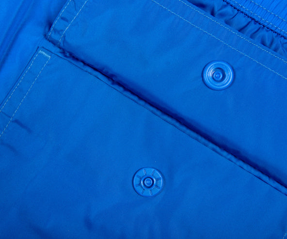 Moncler Nylon Jacquard Logo Swim Shorts Blue