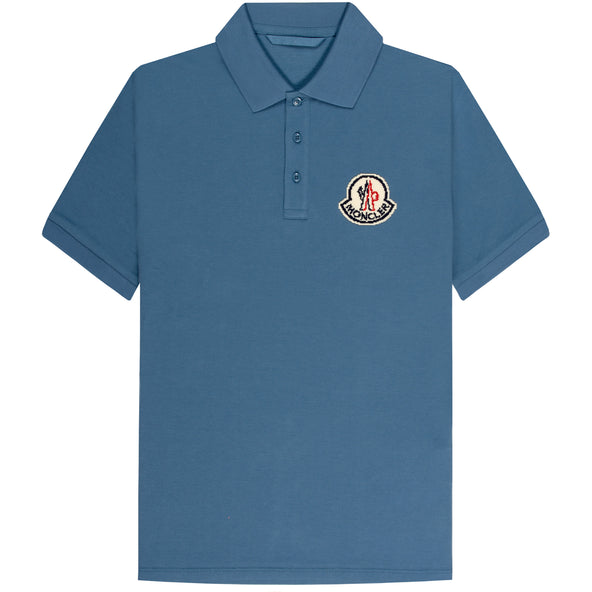 Moncler Pixel logo Polo Blue