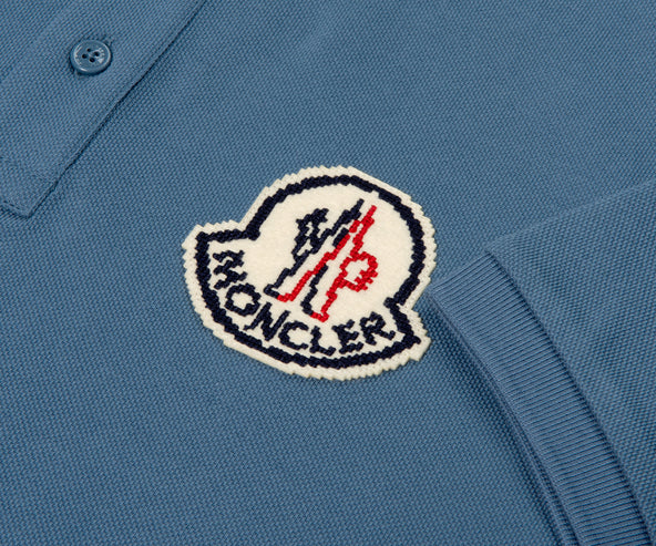 Moncler Pixel logo Polo Blue