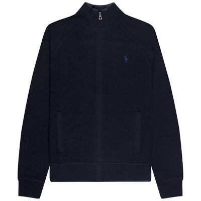 Polo Ralph Lauren Textured Cotton Full-Zip Jumper Navy