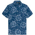 Ralph Lauren Nautical Print Linen SS Shirt Navy