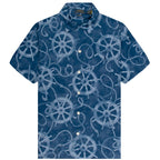 Ralph Lauren Nautical Print Linen SS Shirt Navy