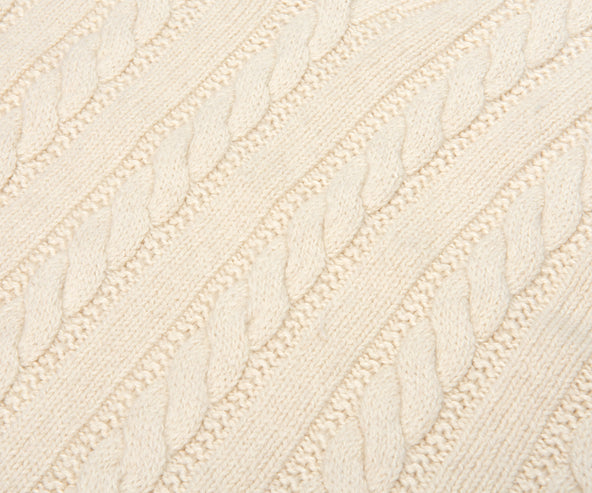 Polo Ralph Lauren V Neck Aran Knitted Vest Cream