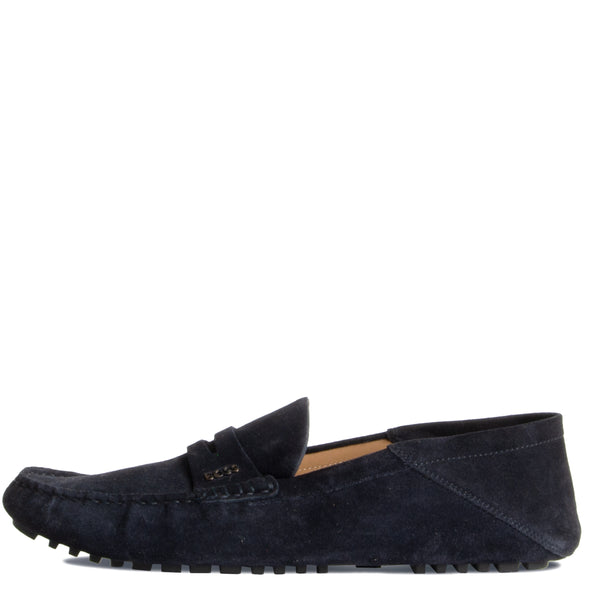 HUGO BOSS Driver Moccasins Leather Dark Blue