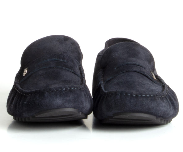 HUGO BOSS Driver Moccasins Leather Dark Blue