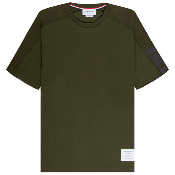 Thom Browne 4 Bar Armed Striped T-Shirt Green