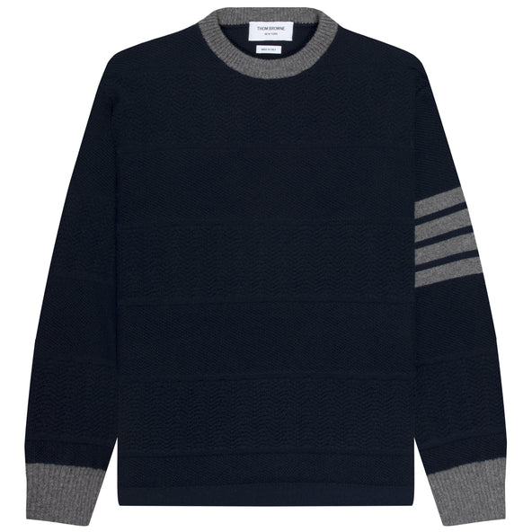 Thom Browne Rugby Striped wool Knitwear Navy