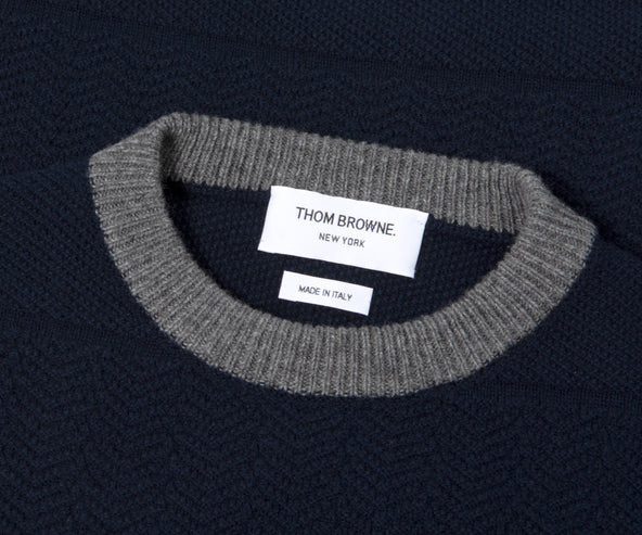 Thom Browne Rugby Striped wool Knitwear Navy