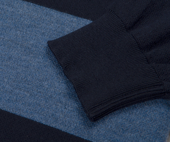 Paul & Shark Stripped Wool Knit Blue