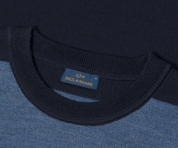 Paul & Shark Stripped Wool Knit Blue