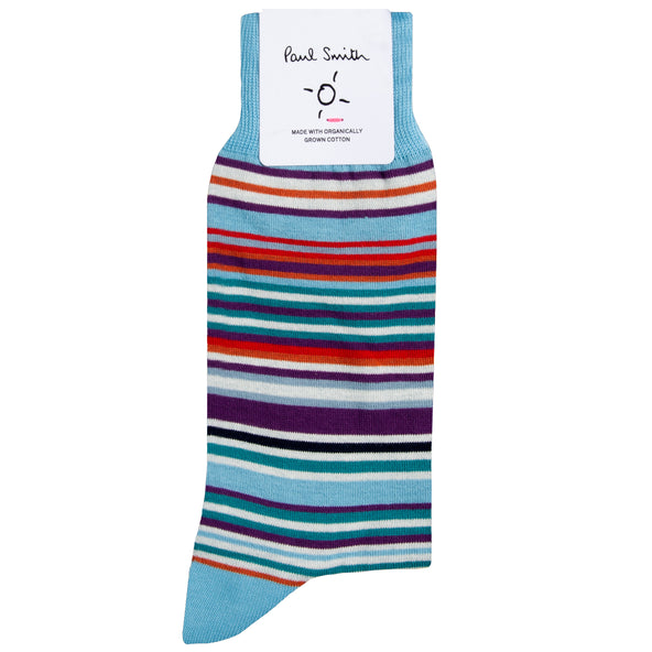 Paul Smith Hawkins Stripe Socks Blue Multi